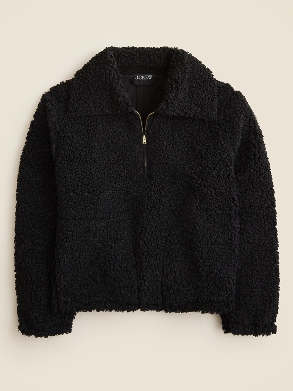NWT! Sherpa half-zip fleece pullover - 3X black J.Crew